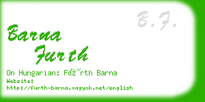 barna furth business card